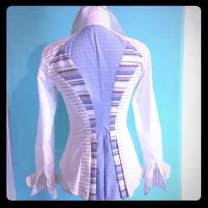 Etro back pleated button down shirt